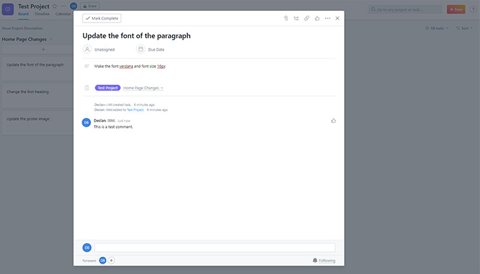 Task-Specific Details | Asana