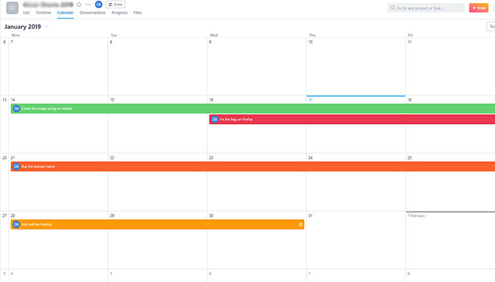 Calendar View | Asana