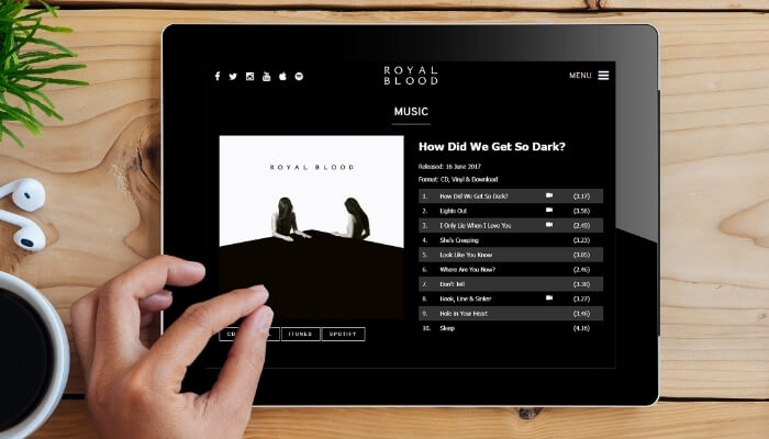 Music Track Listing | Royal Blood